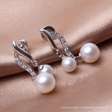 Boucles d&#39;oreilles en perles doubles